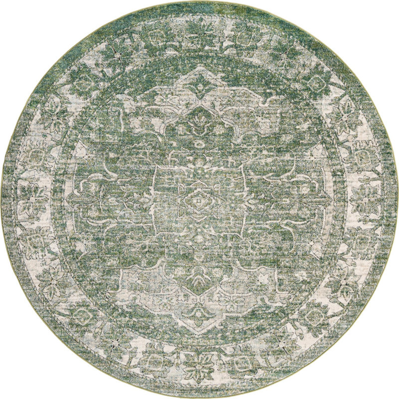 Bungalow Rose Dederang Performance Green Rug & Reviews Wayfair
